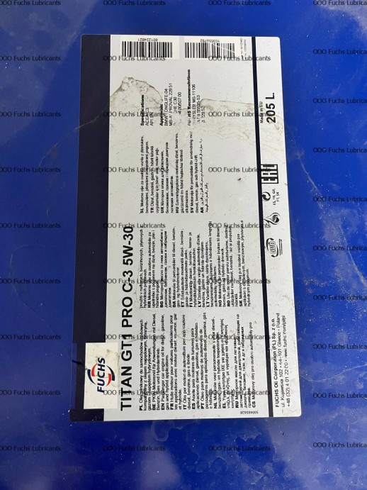 Масло моторное 5W-30 Titan GT1 Pro C3 205 л