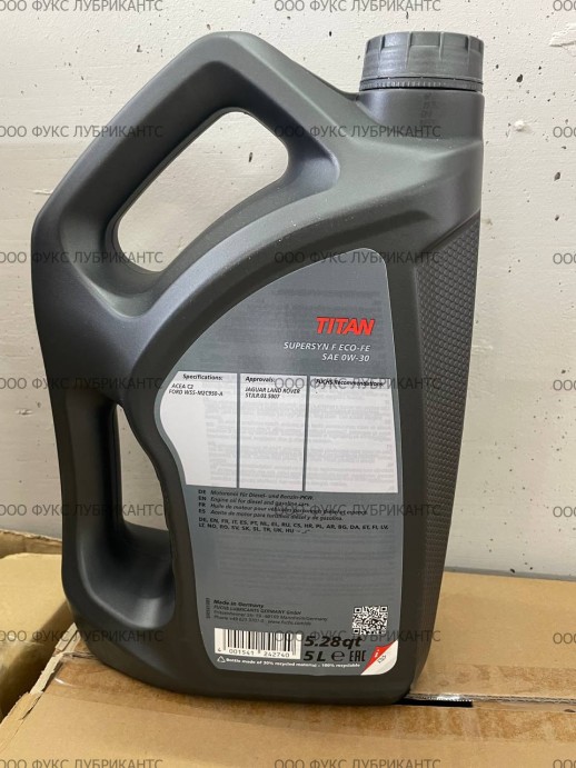 Масло моторное 0W-30 Titan SUPERSYN F ECO-FE  5л